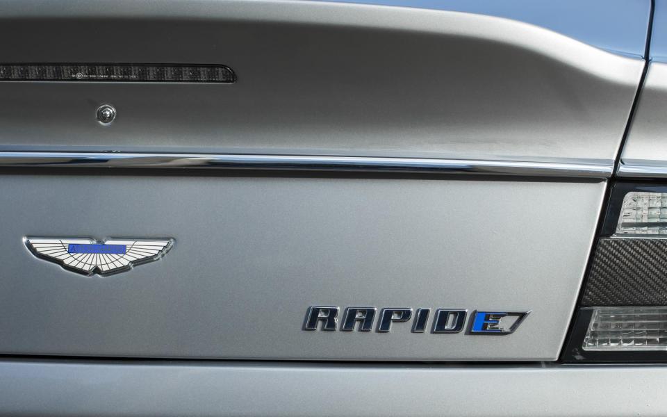 Aston Martin RapidE boot badge