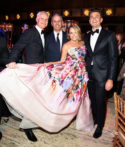 <p>Dimitrios Kambouris/Getty</p> Malcolm Carfrae, John Molner, Katie Couric and John Wattiker at the American Ballet Theatre Fall Galaon Oct.24, 2023 in New York.