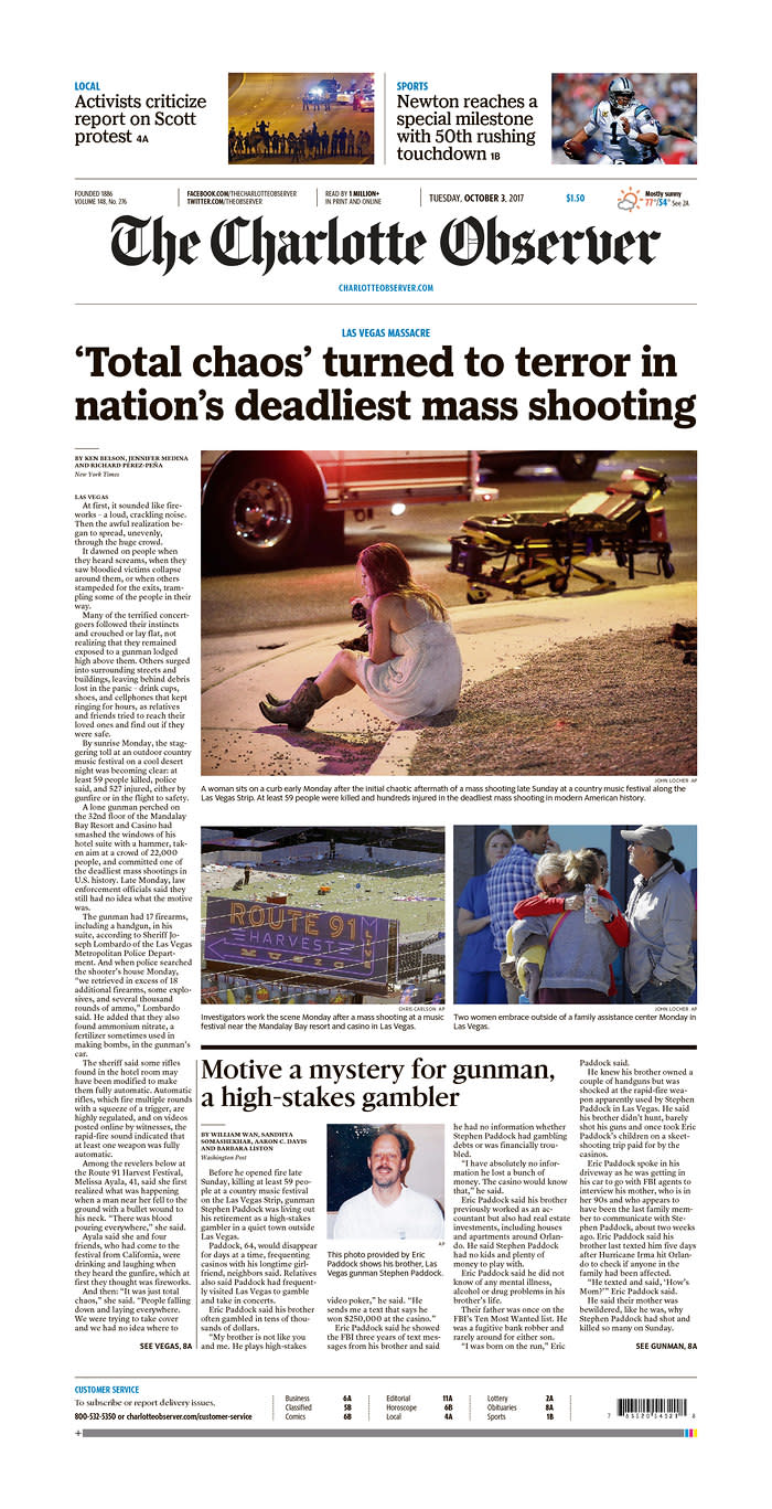 <p>“The Charlotte Observer,” published in Charlotte, N.C. (newseum.org) </p>