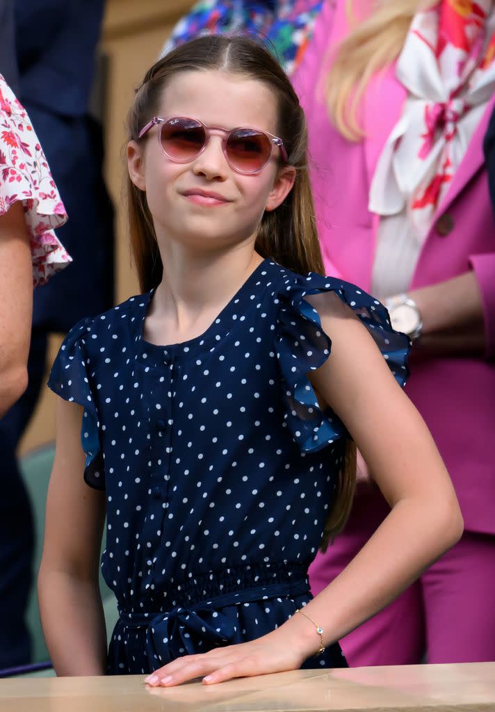 La princesa Charlotte viendo la final de Wimbledon el 14 de julio de 2024