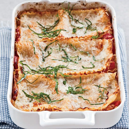 Free-Form Sausage-and-Three-Cheese Lasagna