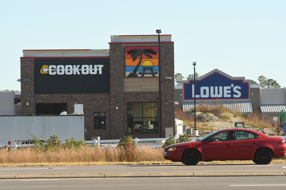 Leland has seen a number of national chains open, such as Lowe's Home Improvement and soon, Cook Out.