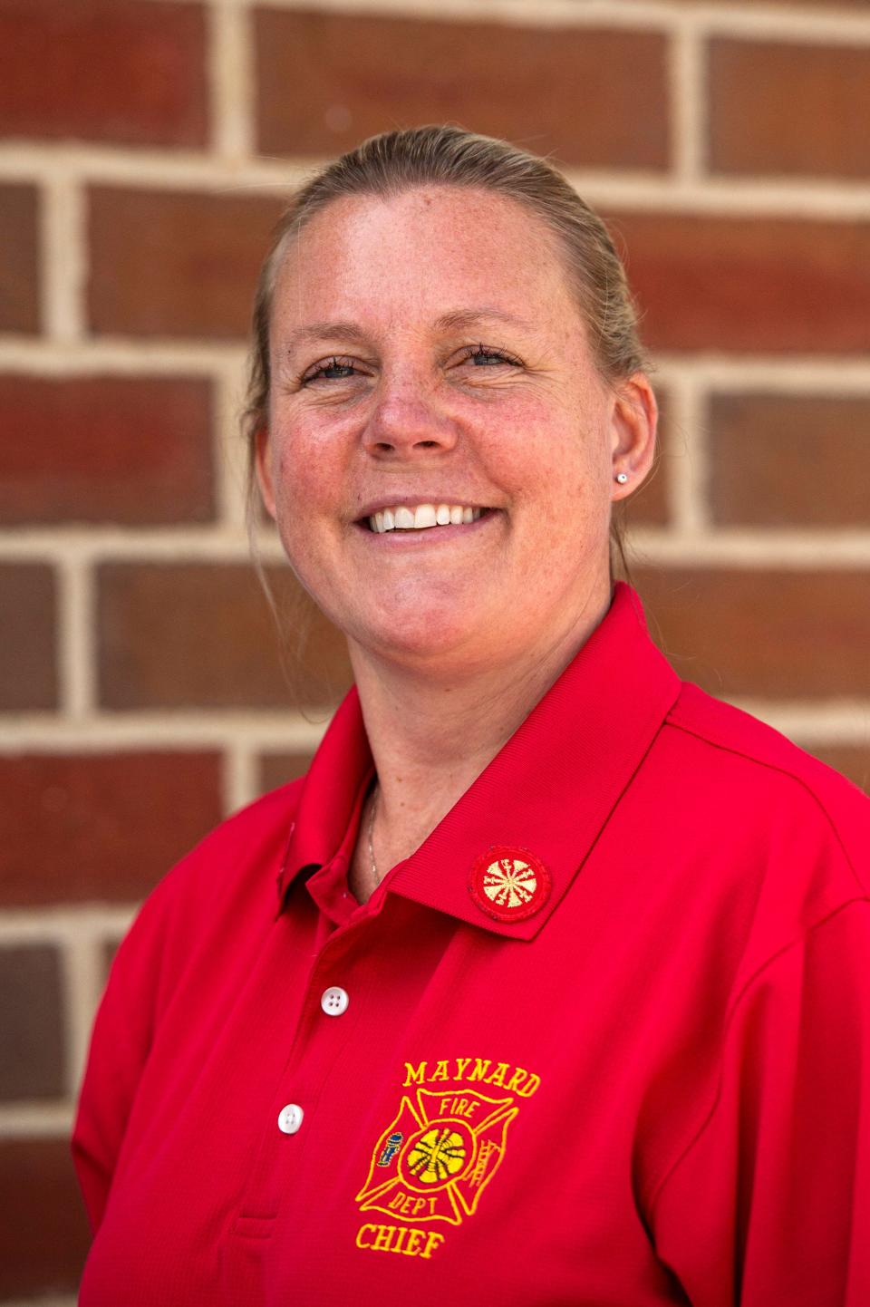 Maynard Fire Chief Angela Lawless got her start 20 years ago as a call firefighter in Holliston.