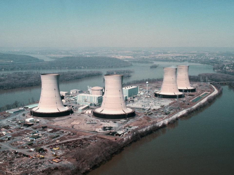 Three Mile Island nuclear power plant while it was out of operation in 1979.