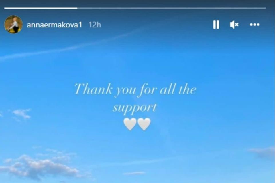 Anna thanked fans for their support (Instagram)