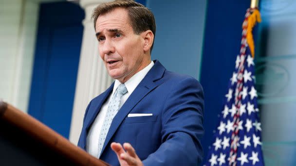 PHOTO: National Security Council coordinator for strategic communications John Kirby speaks during the daily press briefing at the White House, Sept. 13, 2022 in Washington, D.C. (Anna Moneymaker/Getty Images, FILE)