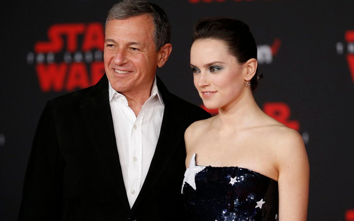 Disney chief executive Bob Iger at the premiere of Star Wars: The Last Jedi with star Daisy Ridley - REUTERS