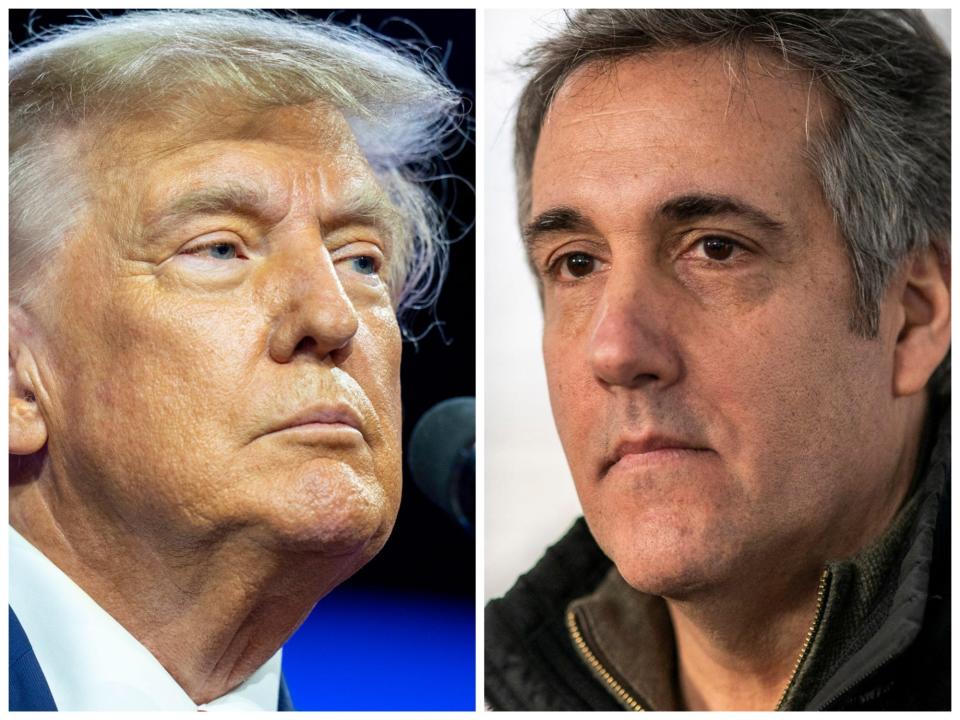 Donald Trump, left. Michael Cohen, right.