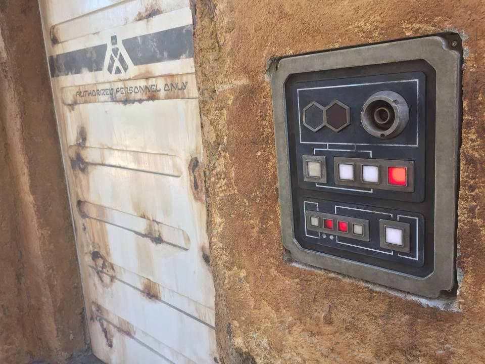 A detail from Star Wars: Galaxy's Edge.&nbsp;