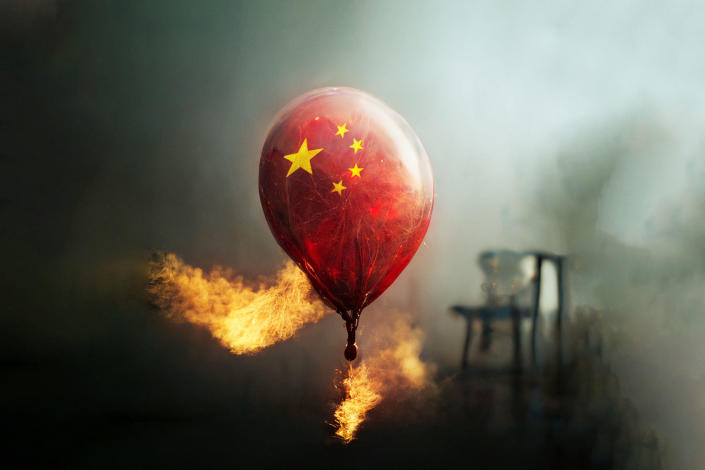 China balloon bubble about to burst Getty Images/sizsus