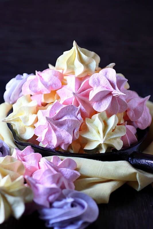 <p>mind-over-batter.com</p><p>These meringues are fun to make and carry with them a dash of whimsy. </p><p><strong>Get the recipe:</strong> <a href="http://www.mind-over-batter.com/sweet-situations/jell-o-meringue-cookies/" rel="nofollow noopener" target="_blank" data-ylk="slk:Jell-O Meringue Cookies;elm:context_link;itc:0;sec:content-canvas" class="link "><strong>Jell-O Meringue Cookies</strong></a></p>