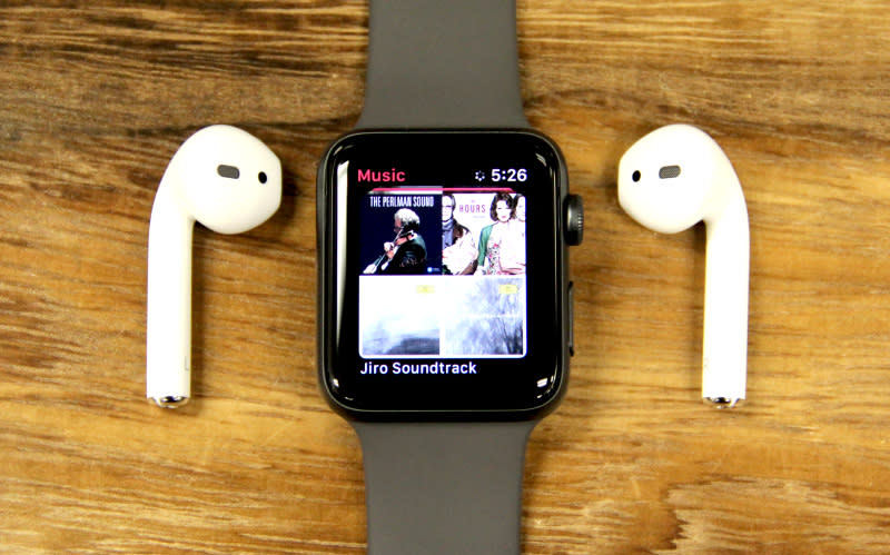 Cellular connectivity means you can stream Apple Music directly from your Apple Watch to your Bluetooth wireless headphones.