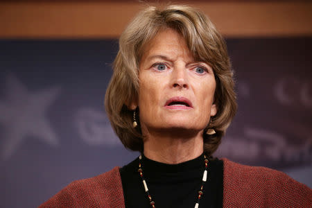 FILE PHOTO: U.S. Senator Lisa Murkowski (R-AK) speaks at a news conference on Capitol Hill in Washington, U.S., January 24, 2019. REUTERS/Leah Millis/File Photo