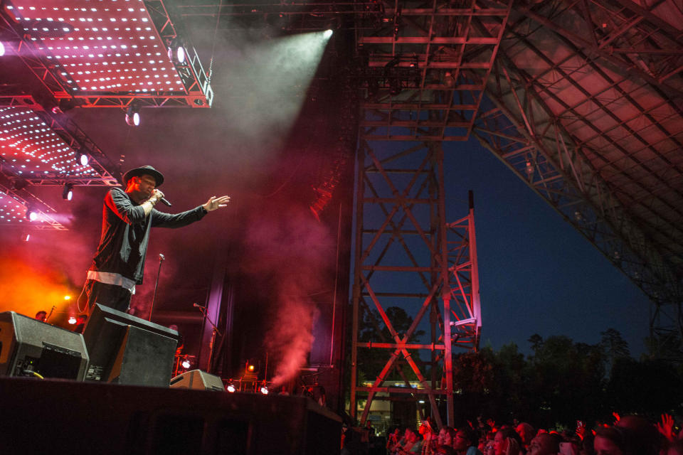 Joel Houston, son of Hillsong's founders, Brian and Bobbie Houston, and leader of Hillsong United, performs in Atlanta on Aug. 1, 2015. (Photo: Robb D. Cohen/Invision/AP)