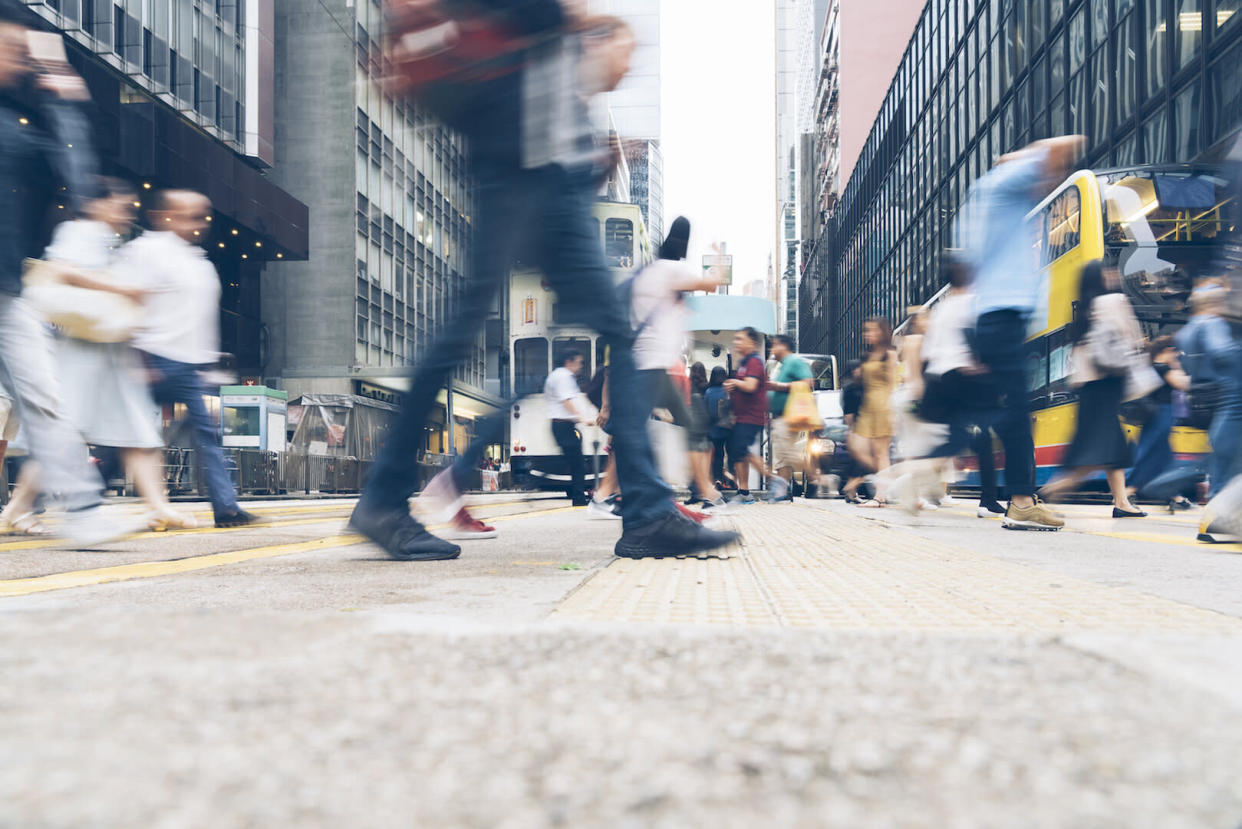 Fast walkers could live longer than those who dawdle [Photo: Getty]