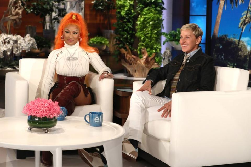 Nicki Minaj (left) and Ellen DeGeneres