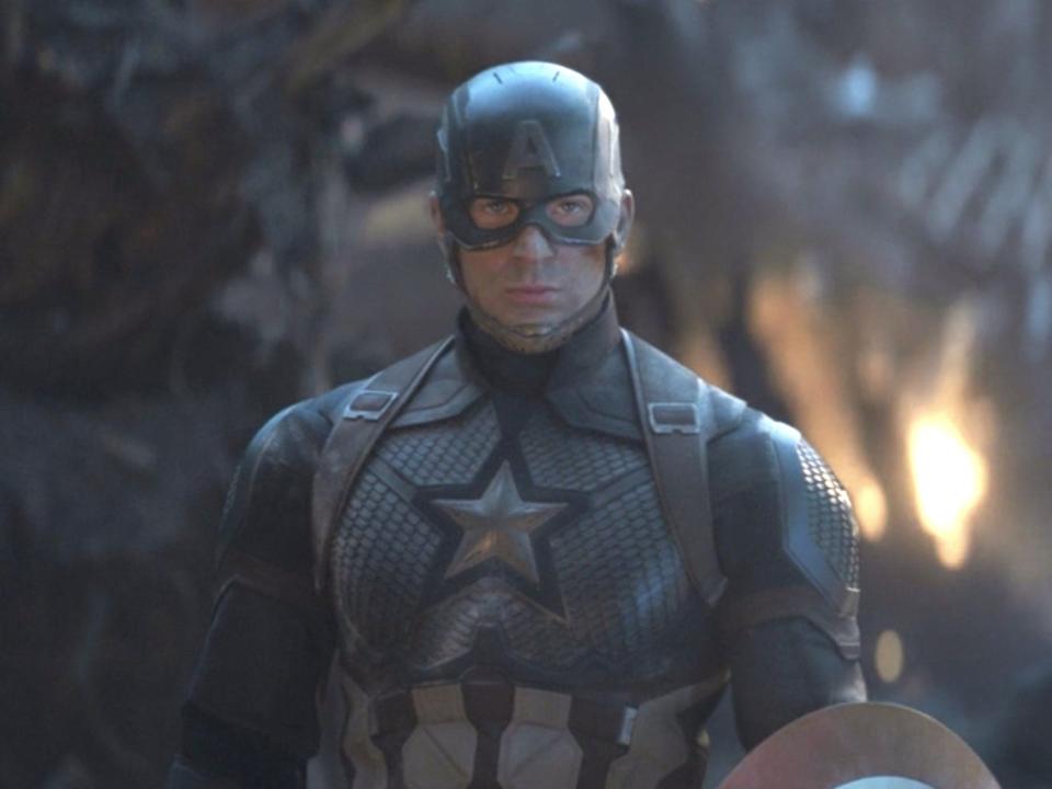 Chris Evans as Captain America in "Avengers: Endgame."