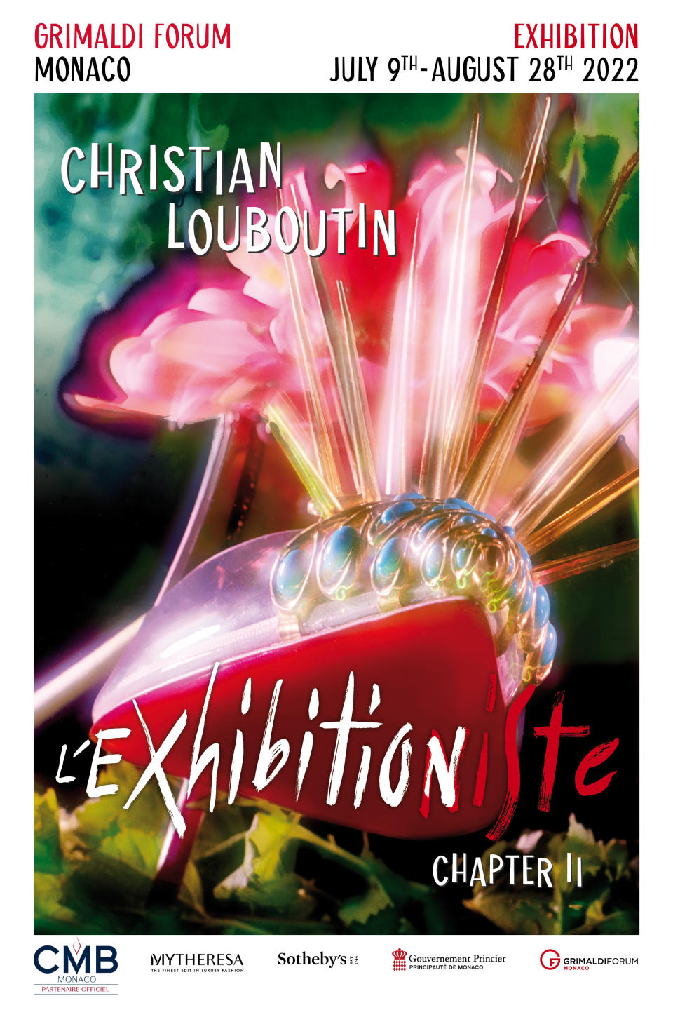 The poster for the Christian Louboutin exhibition in Monaco. - Credit: Courtesy of Christian Louboutin