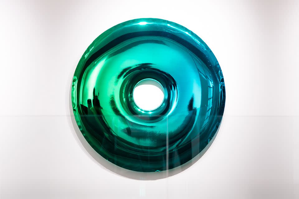 <p>Like the chicest interpretation of a fairground mirror, this polished stainless steel piece twists and distorts reality. It's available in three colour options – emerald, sapphire/emerald (pictured) and sapphire – as well as three sizes to suit any space. Part of a limited edition and manufactured to order, it's one way to ensure your selfies will be unlike anyone else’s. Price on application, <a href="https://shop.zieta.pl/product/rondo-2/?attribute_size=Rondo%20120&attribute_pa_color=lacquered-gradient" rel="nofollow noopener" target="_blank" data-ylk="slk:zieta.pl;elm:context_link;itc:0;sec:content-canvas" class="link ">zieta.pl</a></p>