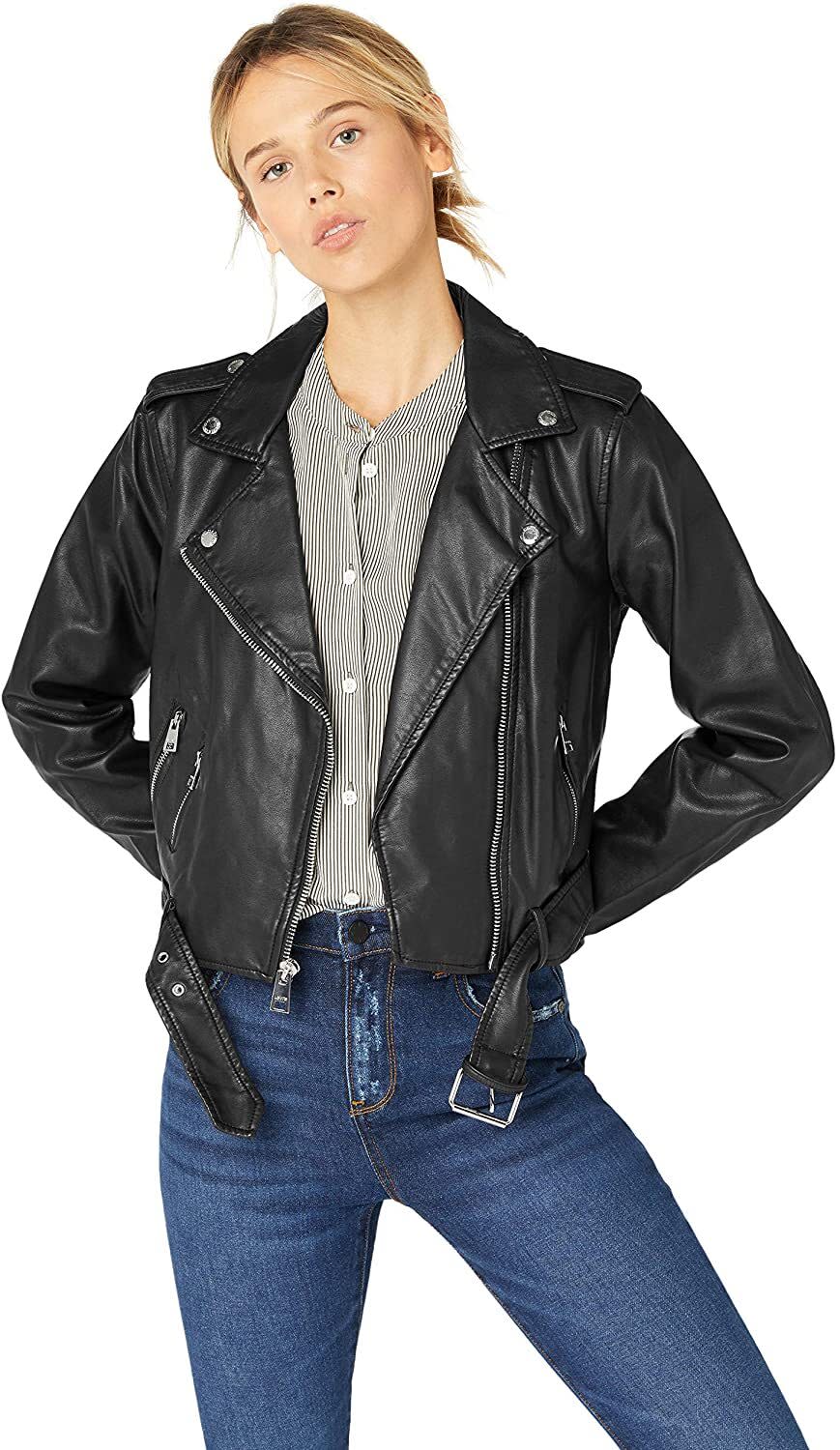 Throw this on over any outfit to look instantly cooler.<br /><br /><strong>Promising review:</strong> "I absolutely love this jacket!!! I've had several faux leather jackets that fit me okay, but this one fit me PERFECTLY, and it's well made. I think I'm going to order another one just to have it." &mdash; <a href="https://amzn.to/3e1K8sI" target="_blank" rel="nofollow noopener noreferrer" data-skimlinks-tracking="5753950" data-vars-affiliate="Amazon" data-vars-href="https://www.amazon.com/gp/customer-reviews/RO495SAVG13JI?tag=bfabby-20&amp;ascsubtag=5753950%2C1%2C30%2Cmobile_web%2C0%2C0%2C0" data-vars-keywords="cleaning,fast fashion" data-vars-link-id="0" data-vars-price="" data-vars-retailers="Amazon,Levi">Denise</a><br /><br /><strong>Get it from Amazon for <a href="https://amzn.to/3x504DA" target="_blank" rel="nofollow noopener noreferrer" data-skimlinks-tracking="5753950" data-vars-affiliate="Amazon" data-vars-asin="B07FDL5WJN" data-vars-href="https://www.amazon.com/dp/B07FDL5WJN?tag=bfabby-20&amp;ascsubtag=5753950%2C1%2C30%2Cmobile_web%2C0%2C0%2C15973668" data-vars-keywords="cleaning,fast fashion" data-vars-link-id="15973668" data-vars-price="" data-vars-product-id="18042258" data-vars-product-img="https://m.media-amazon.com/images/I/31n-xUC9QRL.jpg" data-vars-product-title="Levi's Women's Faux Leather Belted Motorcycle Jacket (Standard and Plus Sizes), plum, X-Small" data-vars-retailers="Amazon,Levi">$120</a> (available in sizes XS-4X and in 31 colors).</strong>