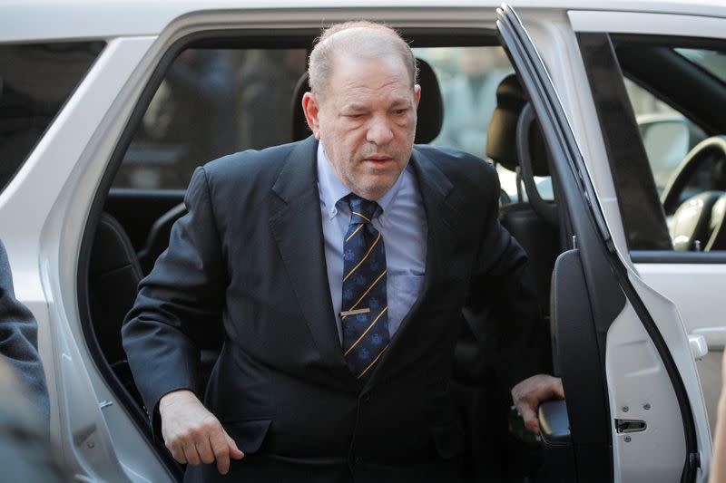 Film producer Harvey Weinstein arrives at New York Criminal Court for his sexual assault trial in the Manhattan borough of New York