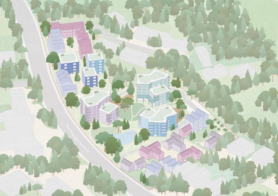 Leafy: RCKa proposals for plot on The Bishops Avenue in Hampstead (RCKa)