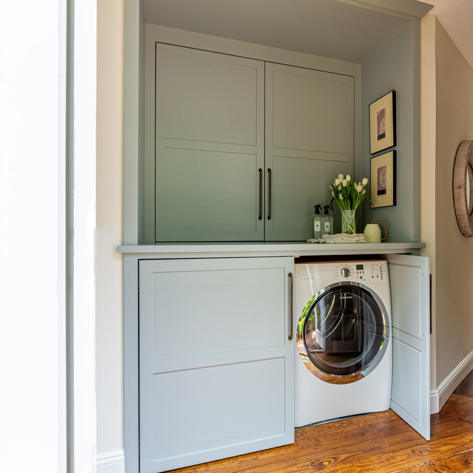 laundry room inside a cabinet