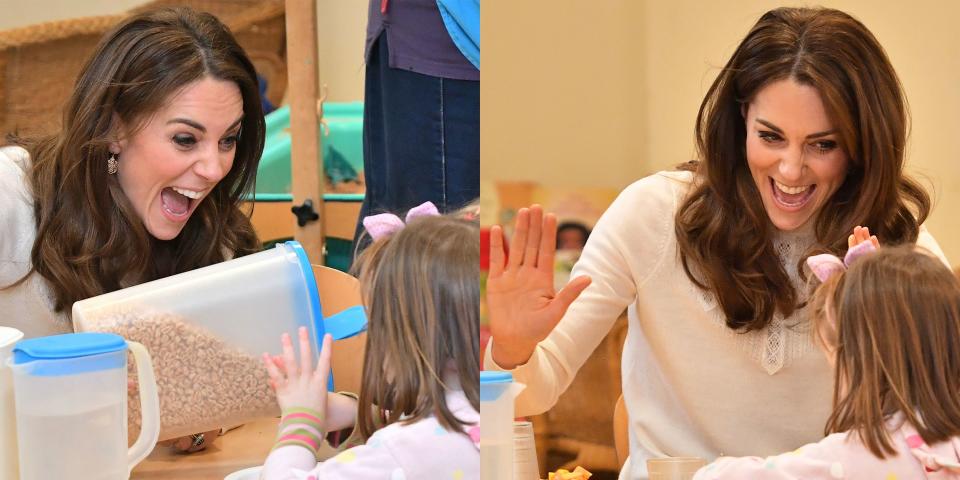 See the Best Photos of Kate Middleton's Pre-School Breakfast Visit