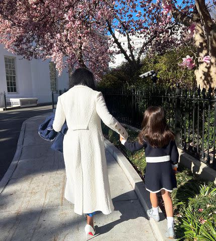 <p>Mindy Kaling/Instagram</p> Mindy Kaling and her daughter on International Women's Day