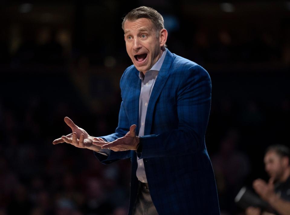 Nate Oats reacts to a call during the first half of the game against Vanderbilt at Memorial Gymnasium Tuesday, Jan. 17, 2023.

Ncaa Basketball Alabama At Vanderbilt