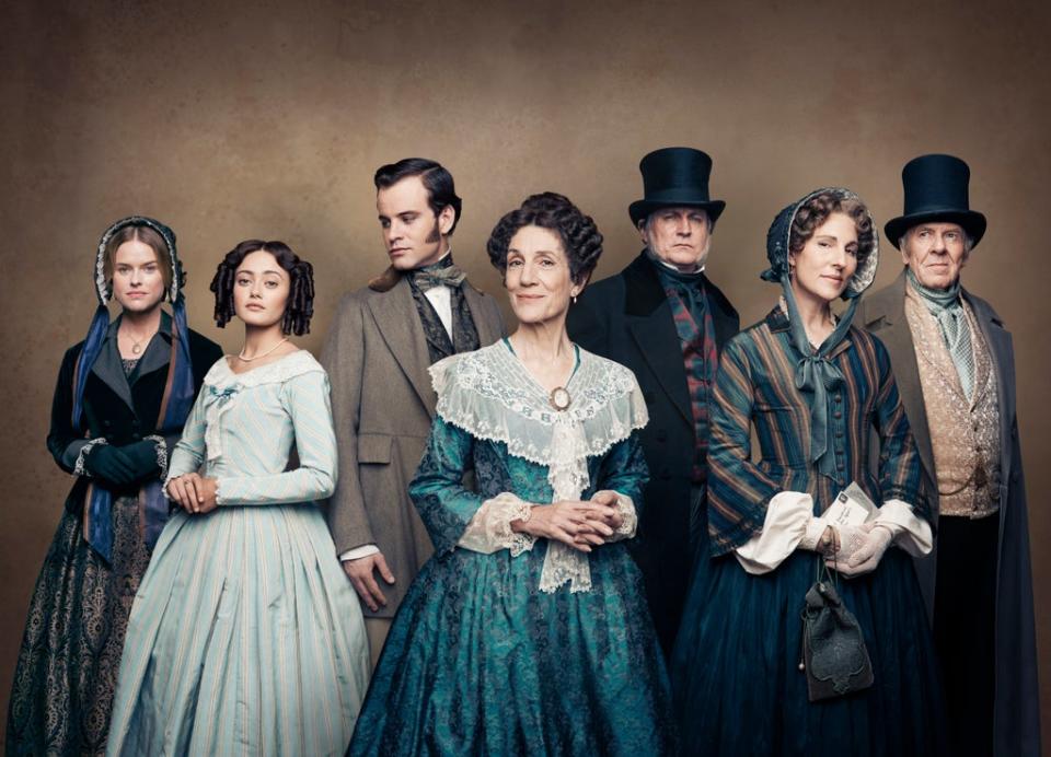 Harriet Walter, centre, as the Countess of Brockenhurst in Belgravia (Carnival Films for ITV)