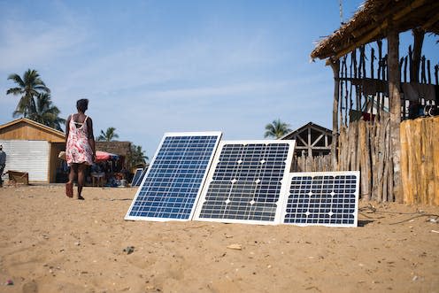 <span class="caption">The African Energy Commission says expanded access to new, people-centred renewable energy systems will "lift hundreds of millions of people" out of poverty.</span> <span class="attribution"><a class="link " href="https://www.shutterstock.com/image-photo/solar-energy-madagascar-1266559546" rel="nofollow noopener" target="_blank" data-ylk="slk:KRISS75/Shutterstock;elm:context_link;itc:0;sec:content-canvas">KRISS75/Shutterstock</a></span>