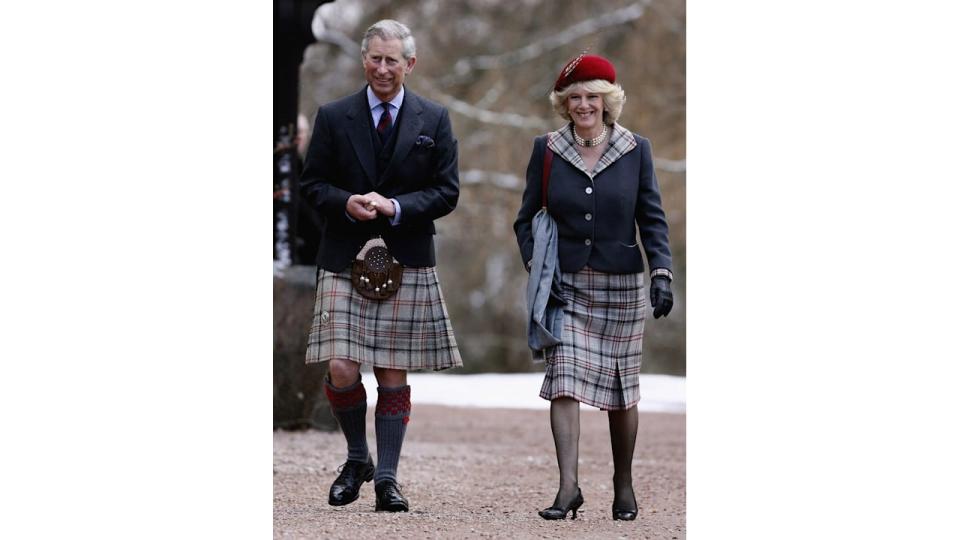 King Charles and Queen Camilla, dressed in tartan, spending their first wedding anniversary at Birkhall on the Balmoral Estate.