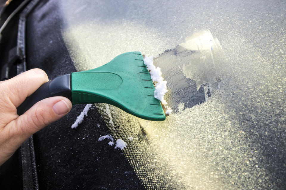 People are sharing their car de-icing hacks online [Photo: Getty]