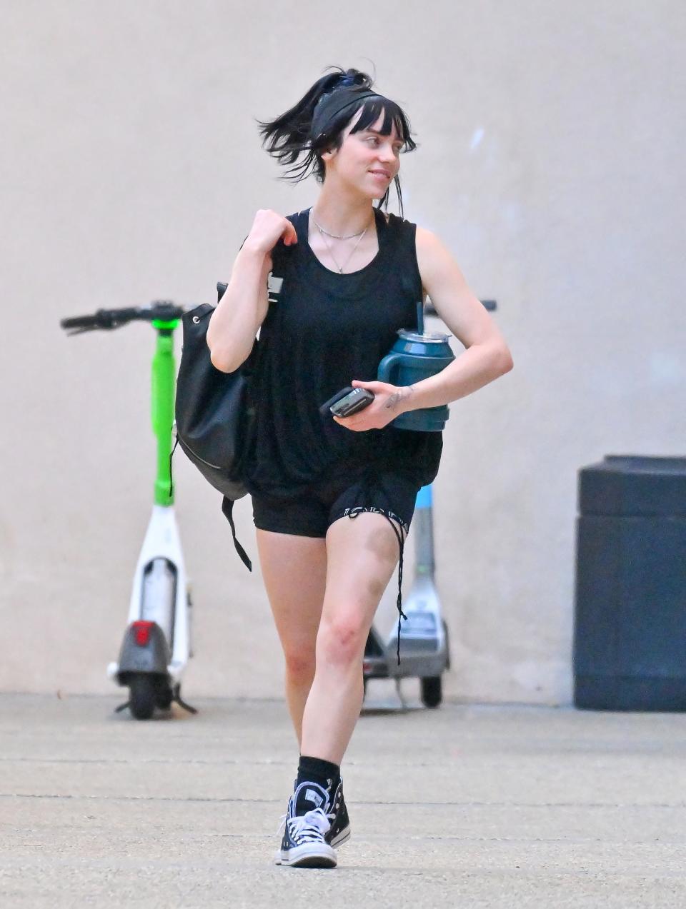 Working On Her Fitness! Billie Eilish Is All Smiles Leaving the Gym in ...