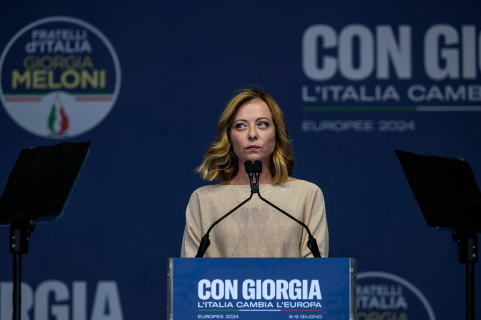 Right wing Italian Prime Minister Giorgia Meloni has consolidated power. Source: Getty