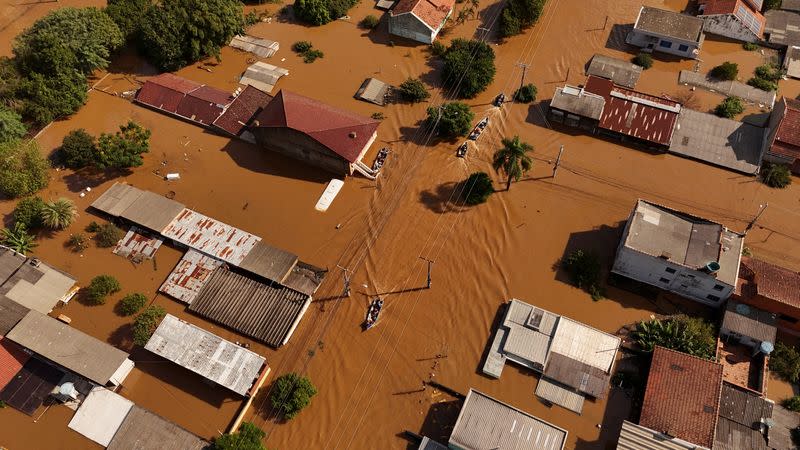 Flooding due to heavy rains in Canoas, in Rio Grande do Sul state