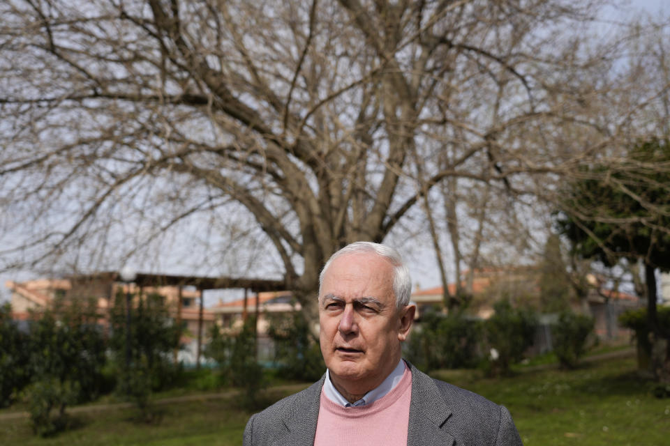 Giancarlo Curli, Community Leader, is interviewed by The Associated Press inside the Chicco community of L'Arche, an International charity that helps people with intellectual disabilities, in Ciampino, near Rome, Wednesday, March 22, 2023. The findings of expert reports commissioned by L’Arche itself reveal that their founder, Jean Vanier, perverted Catholic doctrine to justify his own sexual compulsions and abuse women and that the movement he created had at its core a secret, a mystical-sexual “sect” founded for the precise purpose of hiding the sect’s deviant activities from church authorities. (AP Photo/Gregorio Borgia)