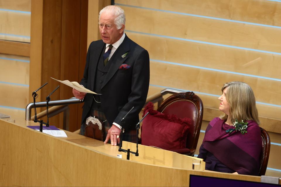 King Charles recalled the death of the late Queen, who chose to spend her final days in Balmoral (Getty)