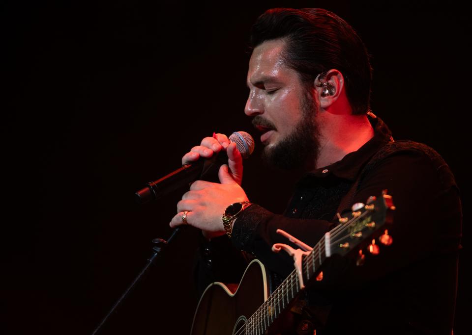 Chayce Beckham performs last year at Bridgestone Arena in Nashville.