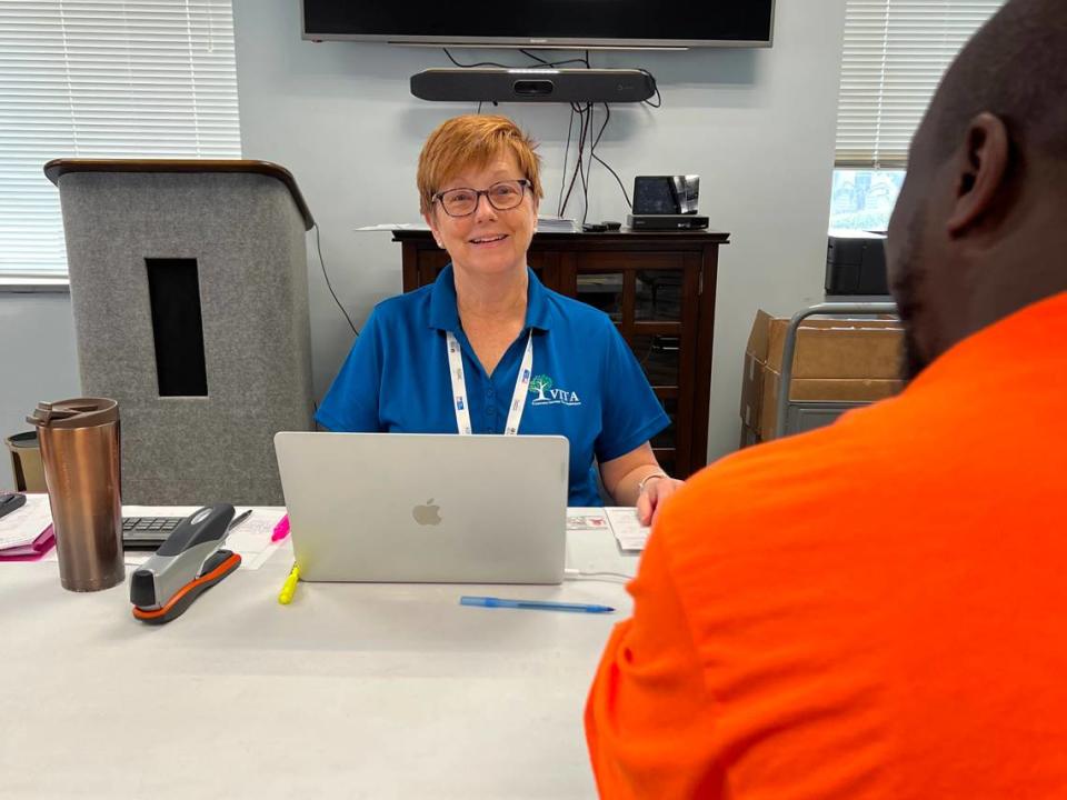 A Volunteer Income Tax Assistance worker prepares tax forms at the Beaufort County library. VITA will prepare individual tax returns for those who qualify at various Lowcountry locations until April 15. Courtesy VITA/Courtesy VITA