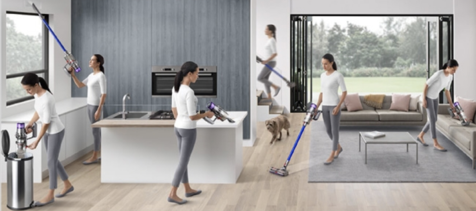 ▲Dyson V11手持無線吸塵器，強勁吸力搭配多功能吸頭，打掃家裡沒在怕～ （ 圖片來源：Yahoo購物中心）