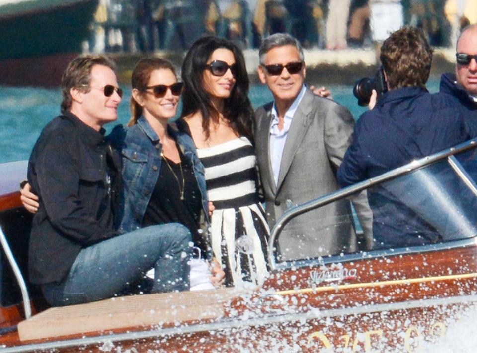 George Clooney, Amal Alamuddin, Cindy Crawford, Rande Gerber, Clooney Wedding Guests