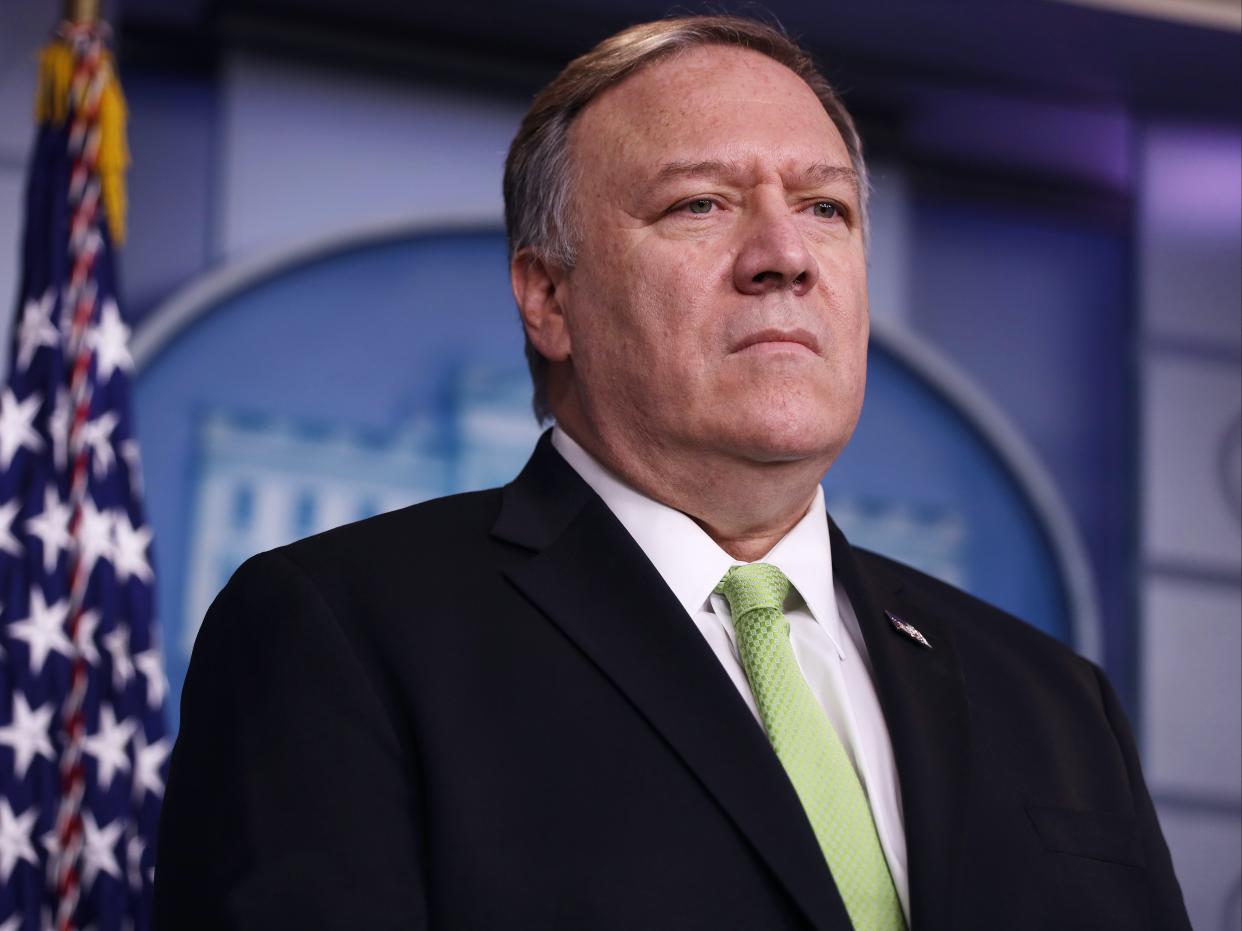 Secretary of State Mike Pompeo was the director of the CIA in 2018 when diplomats were reporting cases of a mysterious illness while in China (Getty Images)