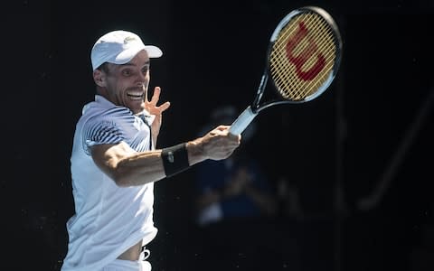  Roberto Bautista Agut in action against Stefanos Tsitsipas - Credit: Getty images