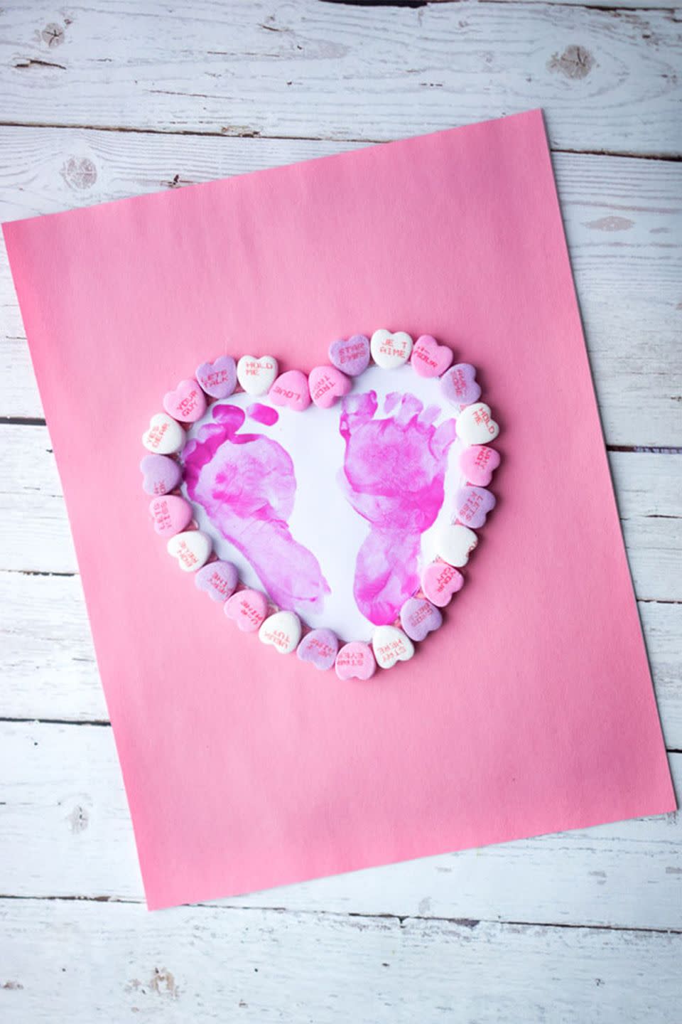 Footprint Heart Valentine