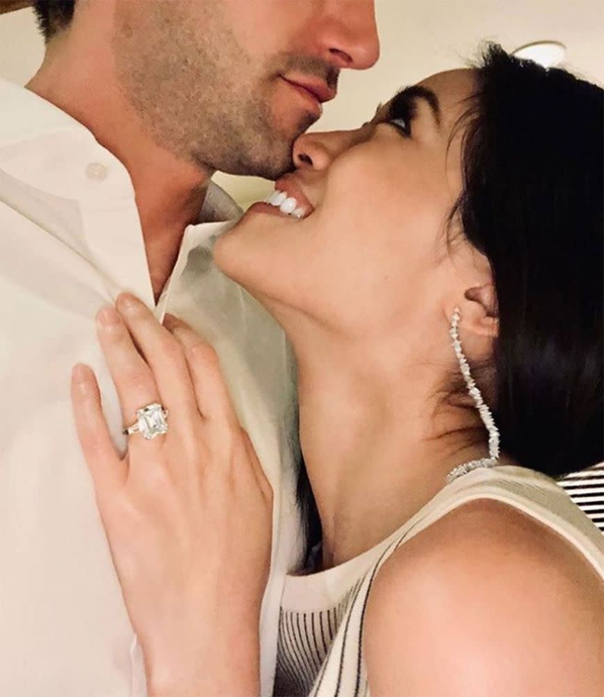 From left: Evan Lysacek and his fiancée, Dang Bodiratnangkura | Evan Lysacek/Instagram