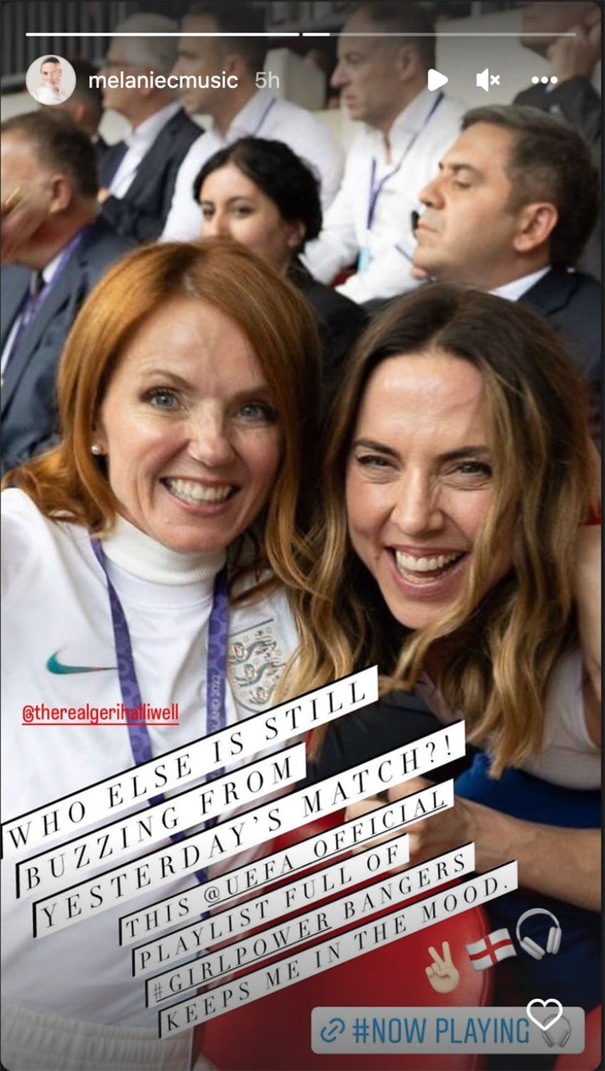 Melanie C instagram stories