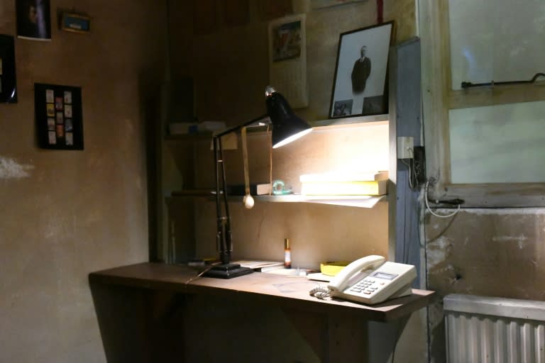 Roald Dahl's desk in his writing hut has been reconstructed at the museum