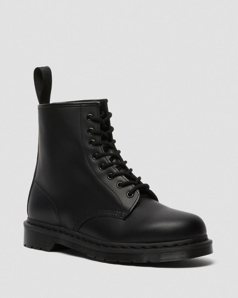 <p><a href="https://go.redirectingat.com?id=74968X1596630&url=https%3A%2F%2Fwww.drmartens.com%2Fus%2Fen%2F1460-mono-smooth-leather-lace-up-boots%2Fp%2F14353001&sref=https%3A%2F%2F" rel="nofollow noopener" target="_blank" data-ylk="slk:Shop Now;elm:context_link;itc:0;sec:content-canvas" class="link ">Shop Now</a></p><p>1460 Mono Smooth Leather Lace Up Boots</p><p>Dr. Martens</p><p>$170.00</p>